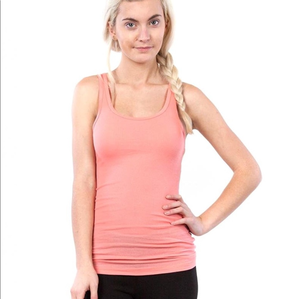 Coral/pink tank top. Size small
